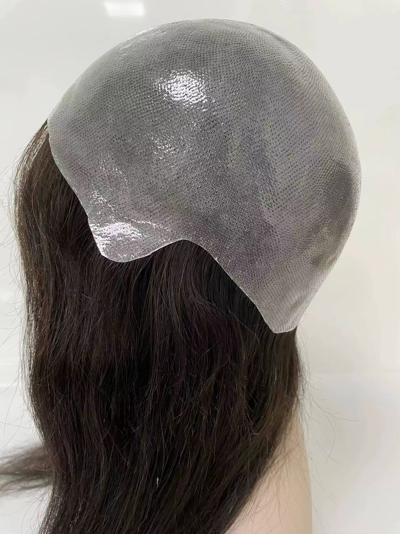 Perruques de cheveux humains à Base nouée en Pu pour femmes
