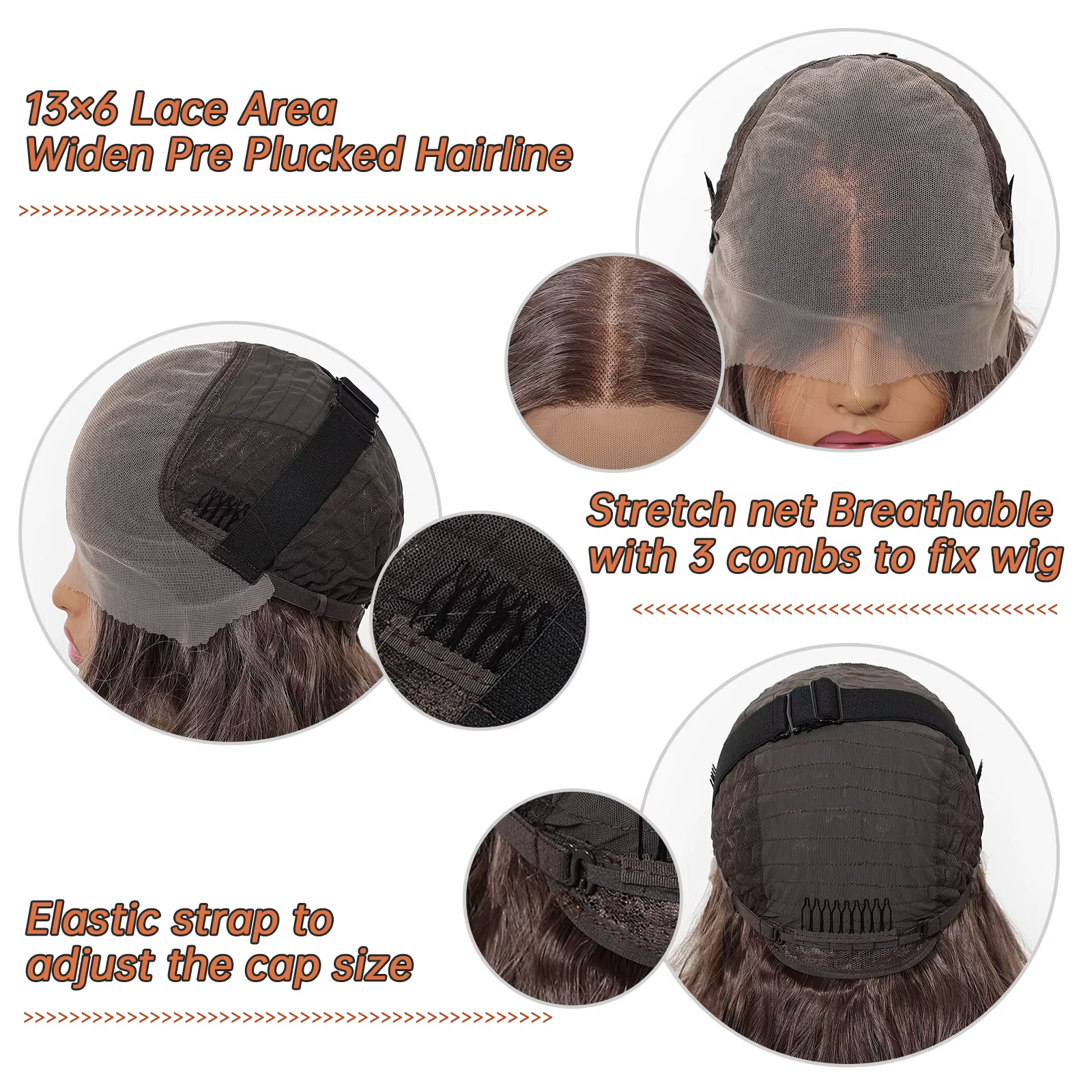 Perruque Lace Front Wig synthétique 13x6