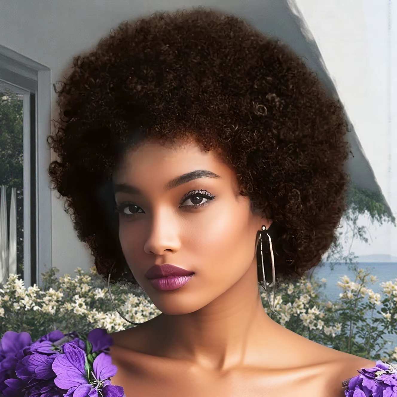 Perruque Afro crépue bouclée pour femmes