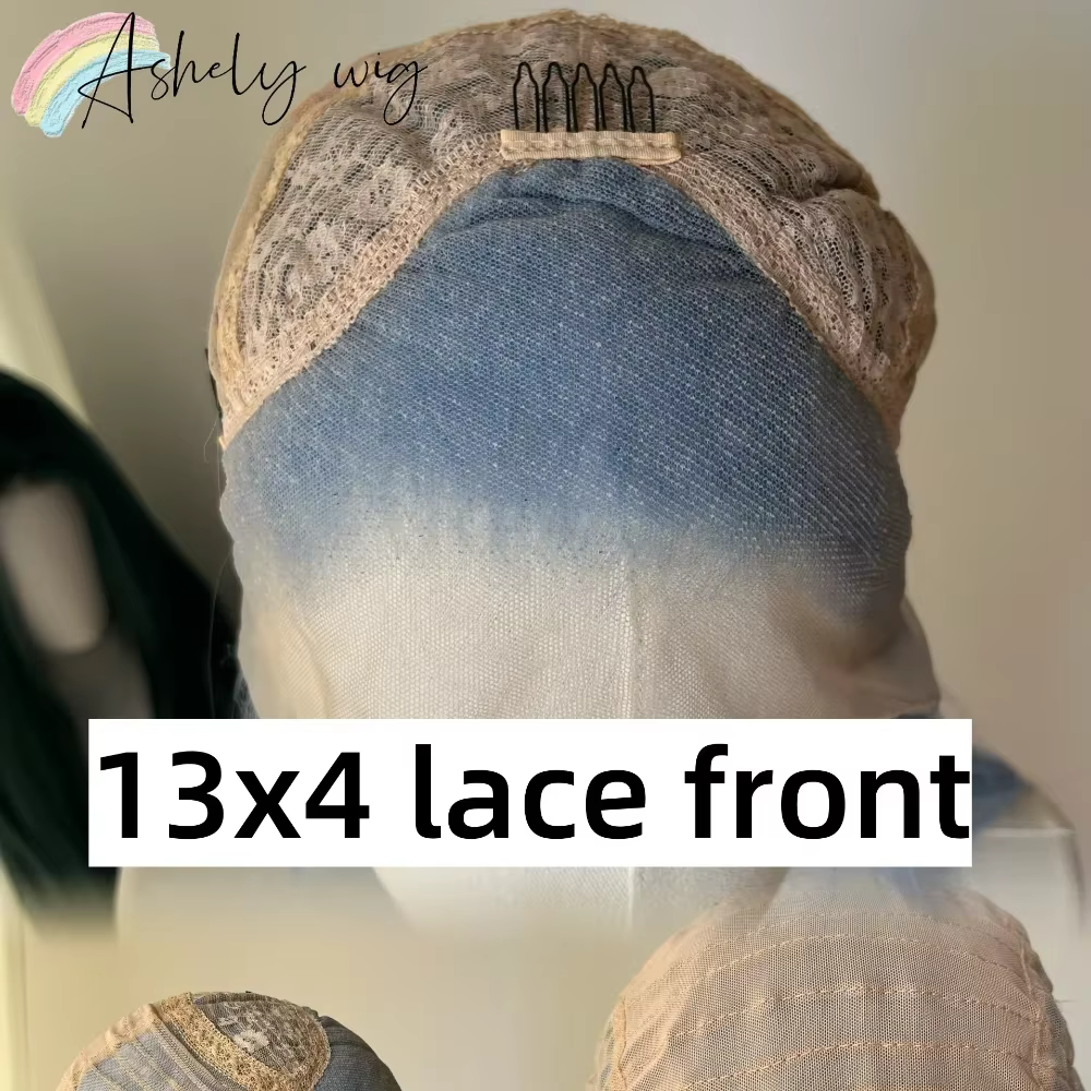 Perruque Lace Front Wig synthétique vert clair pour femmes