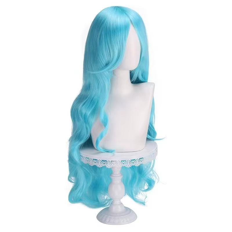 Perruque de Cosplay synthétique longue bouclée Nefertari Vivi