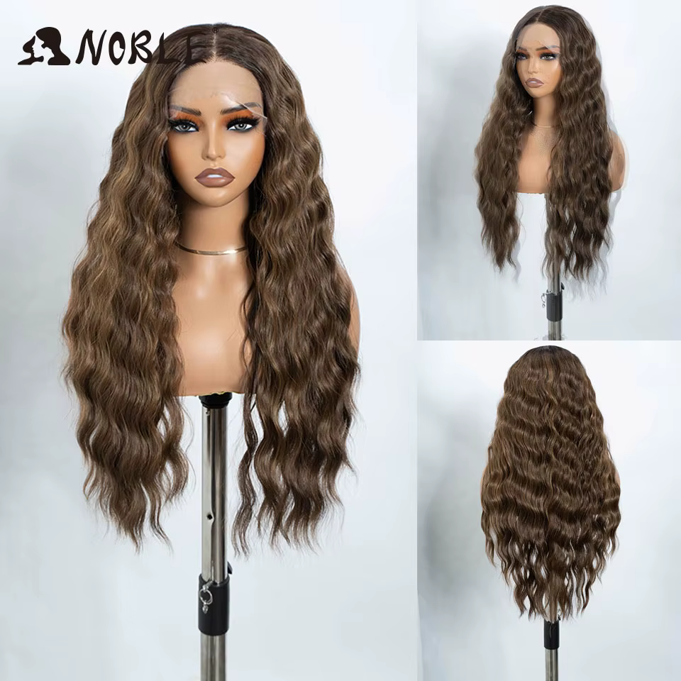 Perruque Lace Front Wig synthétique bouclée Noble