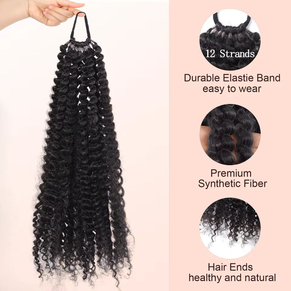 Extension de queue de cheval synthétique pour femmes noires
