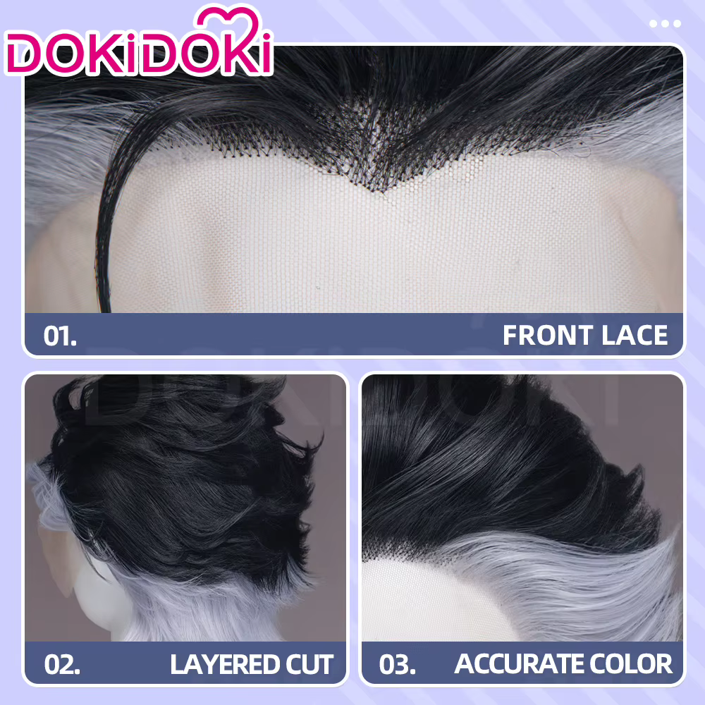 Perruque Lace Front Typhon Zodyl pour Cosplay Anime Gachiakuta DokiDoki