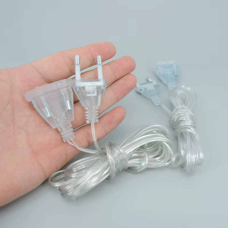 Rallonge électrique pour prise UE, câble de commutation standard, guirxiété lumineuse LED de vacances, M20, 3m, 5m
