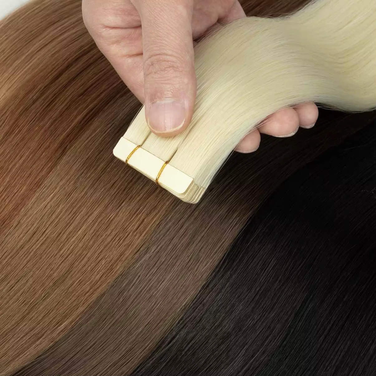 20 extensions de cheveux synthétiques lisses à clipser