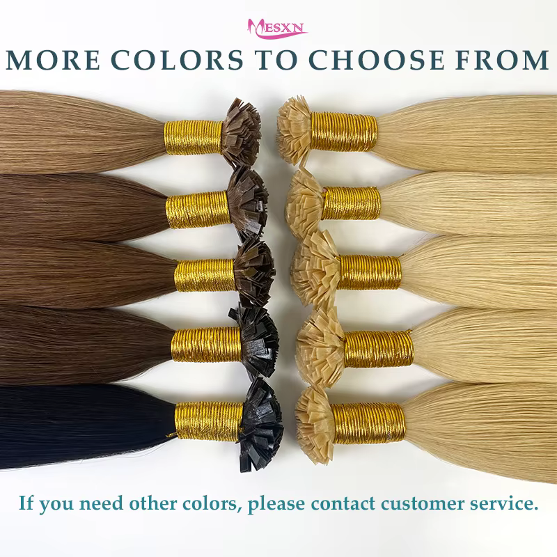 Extensions de cheveux à pointe plate MESXN