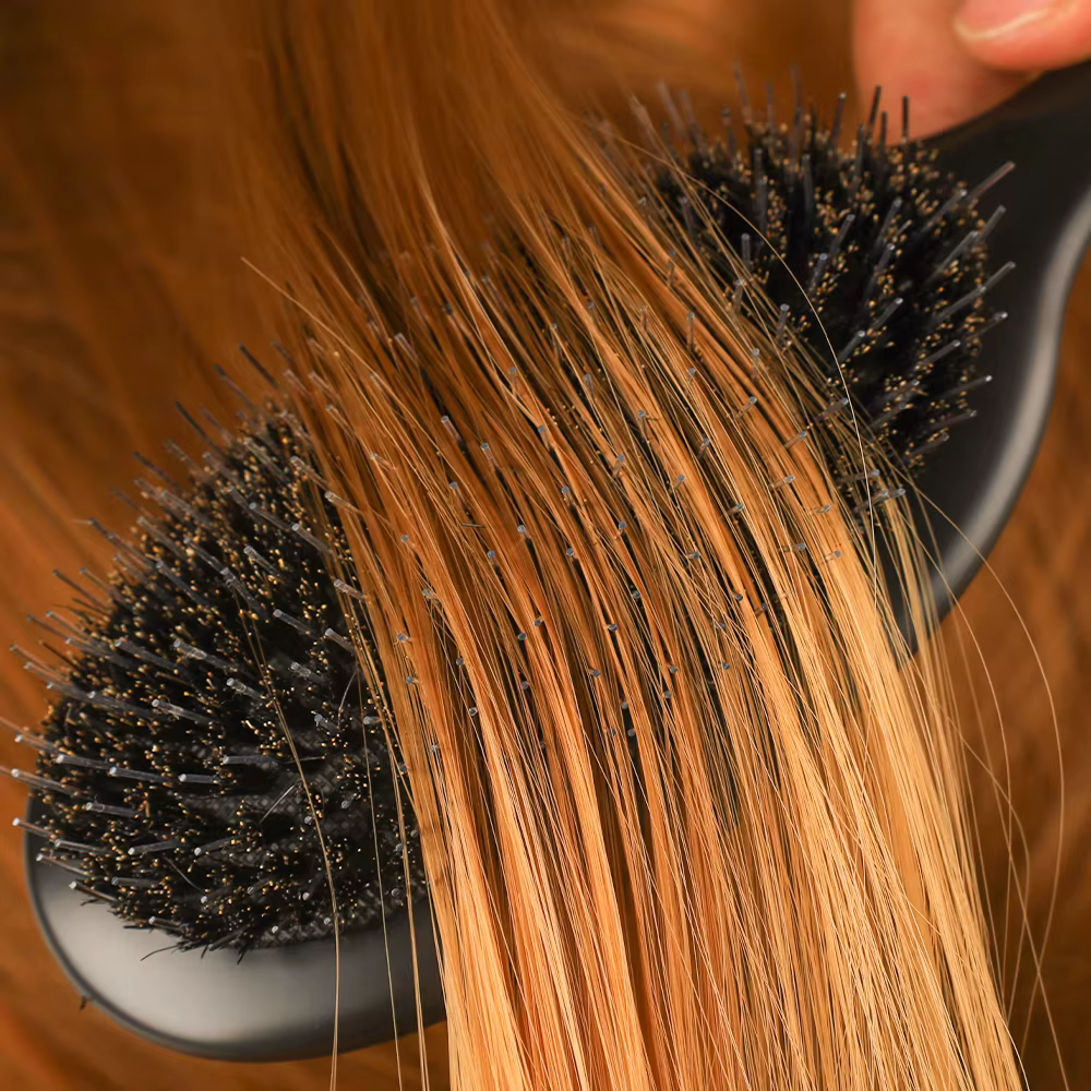 Brosse à cheveux en poils de sanglier