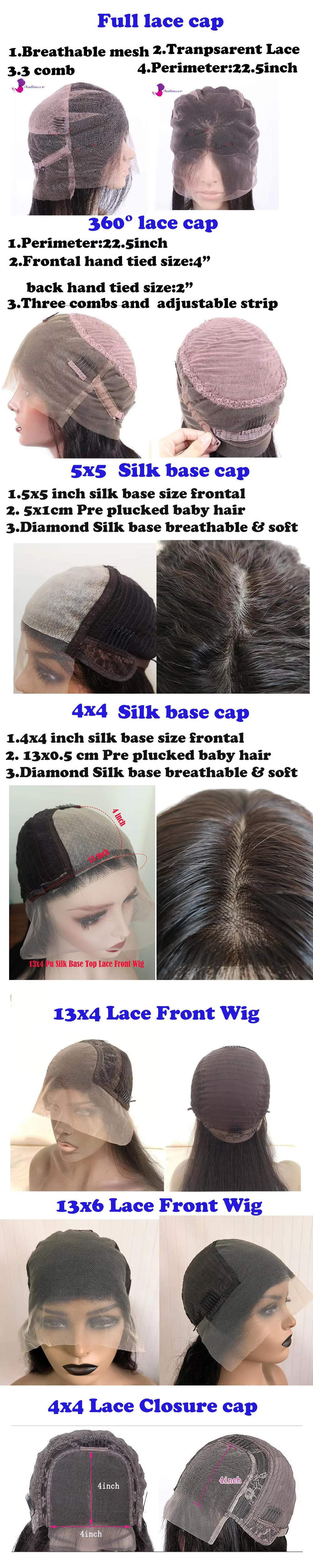Perruque en cheveux humains naturels