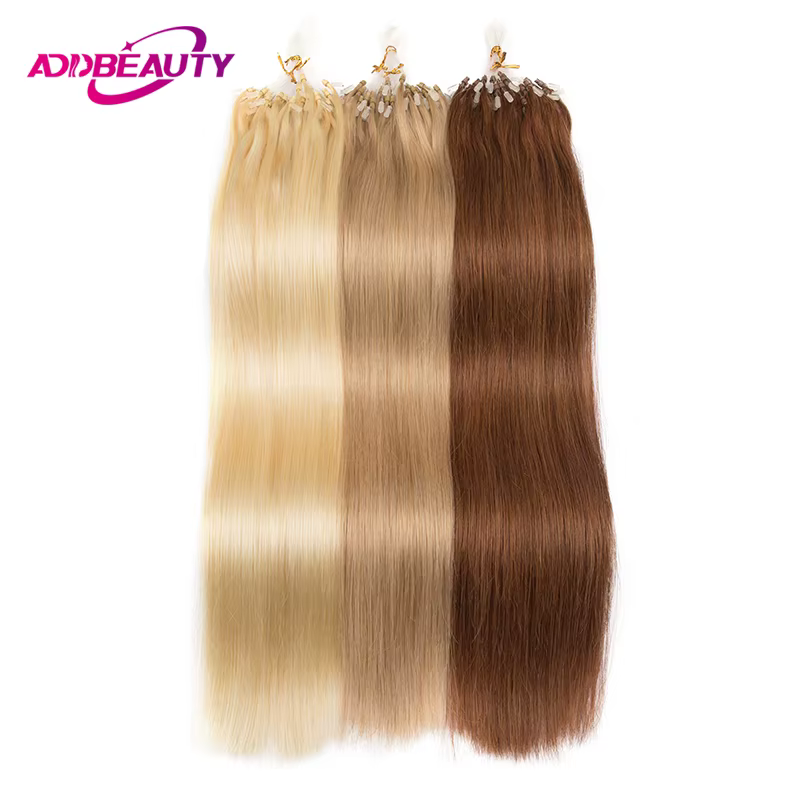 Extensions de cheveux humains droits pour femmes 50pcs ligne de pêche Extension