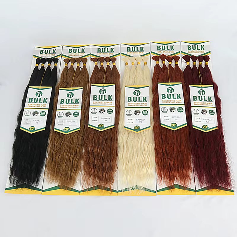 Cheveux synthétiques Julianna blonds de 20 pouces pour tresses au crochet