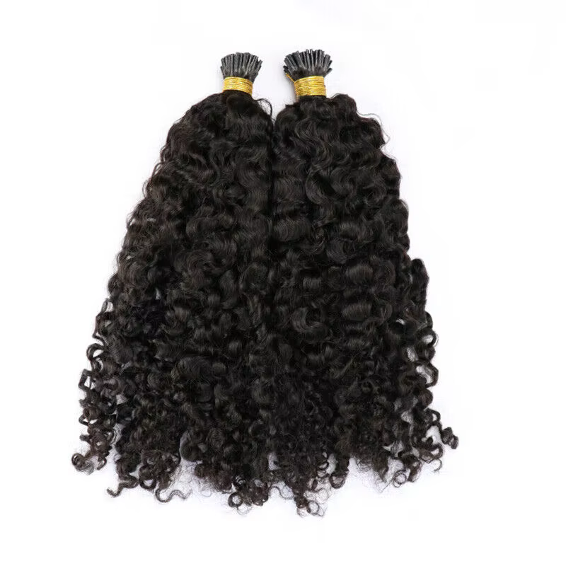 Sassy bouclés je pointe Extension de cheveux humains brésilien Remy