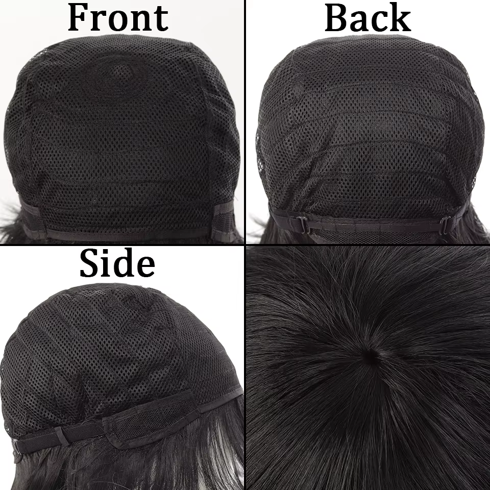 Perruque synthétique anime pour coiffure droite
