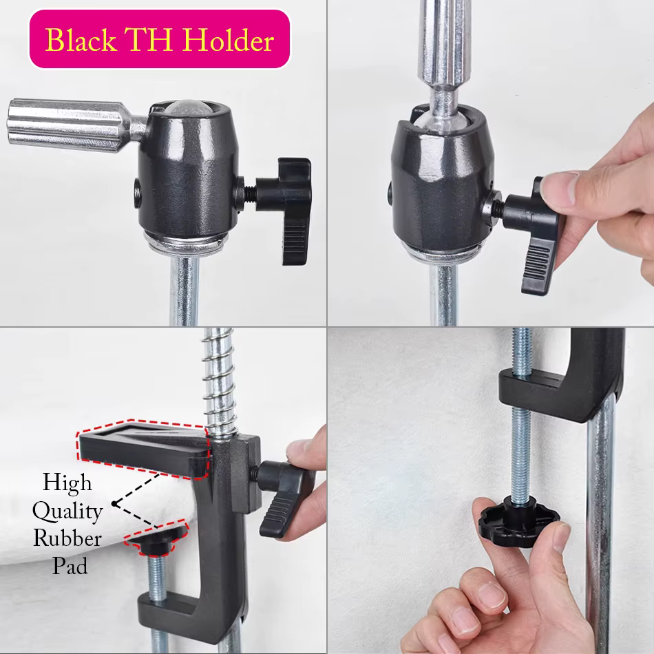 Support de tête de perruque à pince de table, support de tête de mannequin d'entraînement réglable en plastique, outils et accessoires capillaires