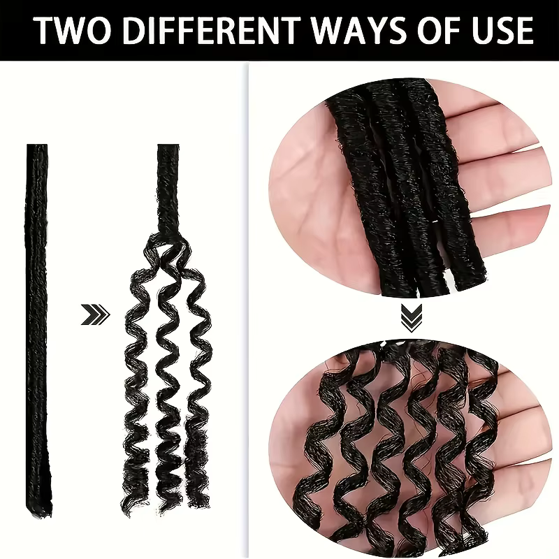 Extensions de cheveux synthétiques bouclés de 14 pouces