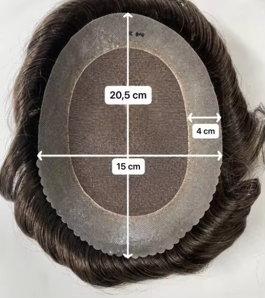 Prothèse capillaire personnalisée Australie, base en dentelle PU