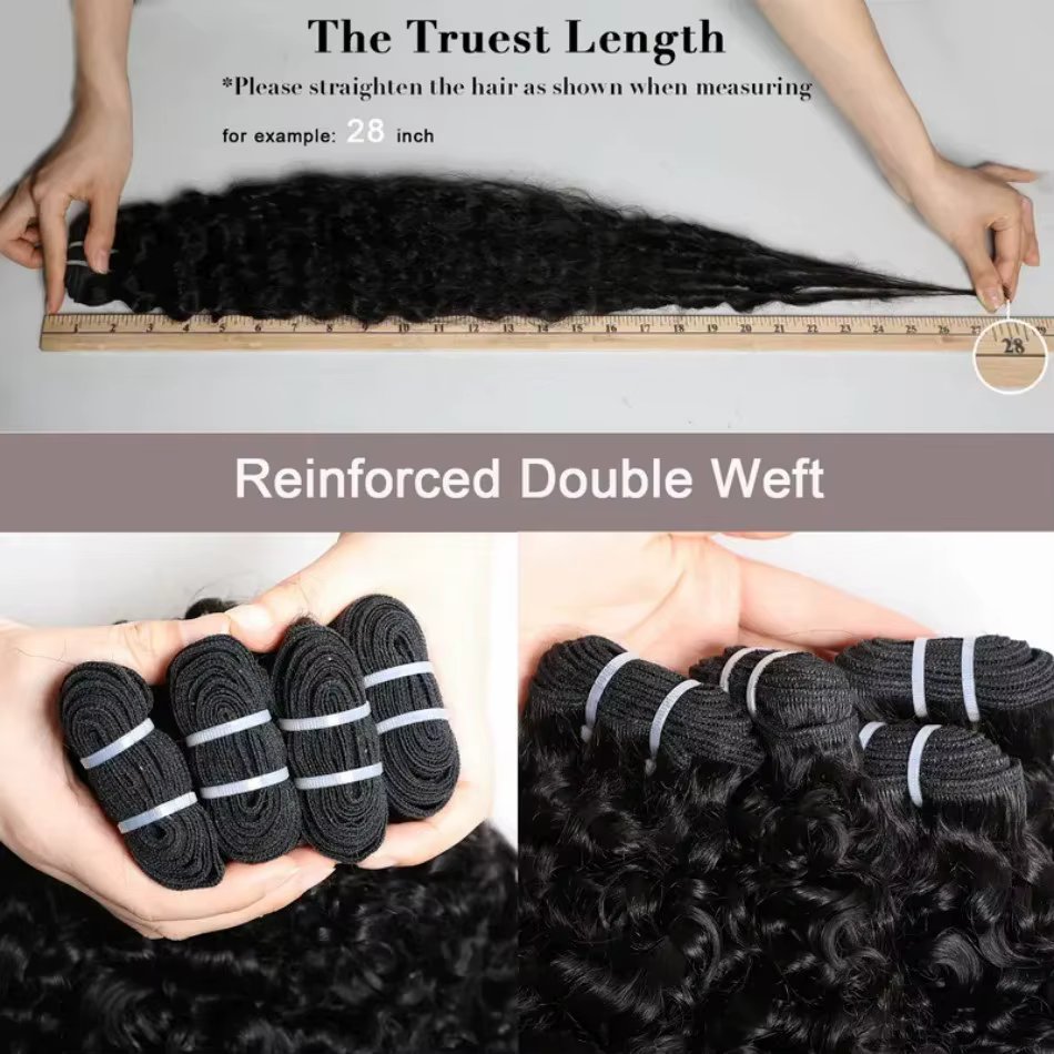 Lots de Cheveux Humains Bouclés Birmans 12A