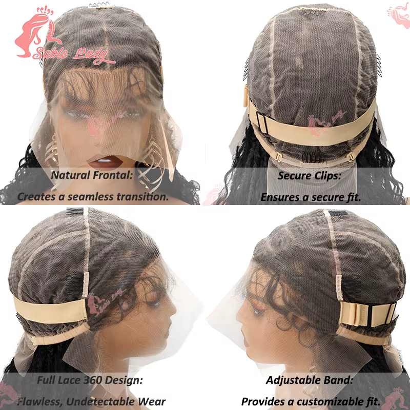 Perruques tressées de déesse bohème pour femmes noires