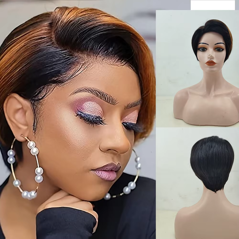 HAIRJOY – perruque synthétique courte et lisse pour femmes africaines