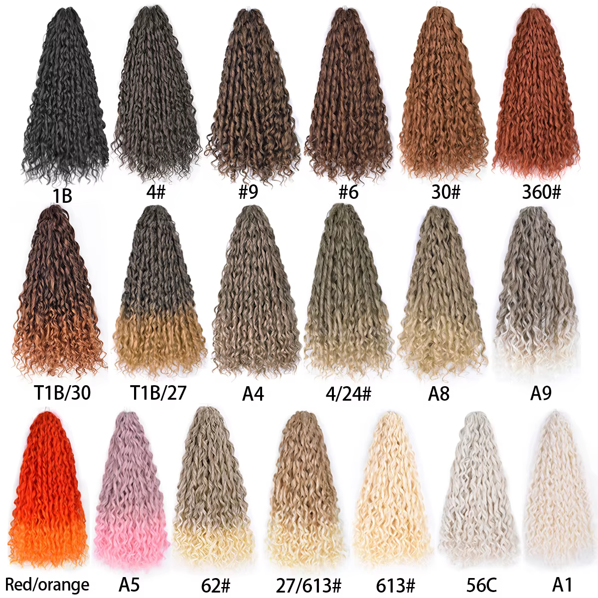 22 « Jessica Hair Deep Wavy Twist Synthetic Crochet