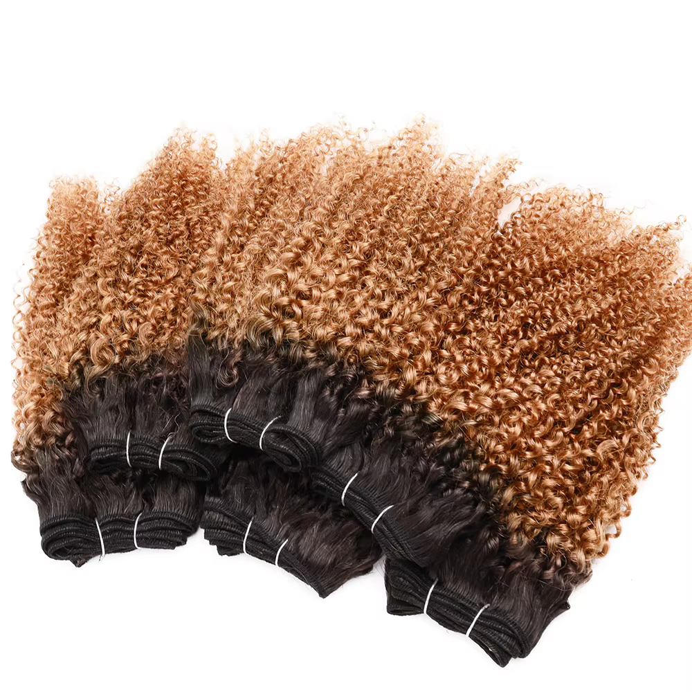 Tissage en lot brésilien naturel crépu bouclé