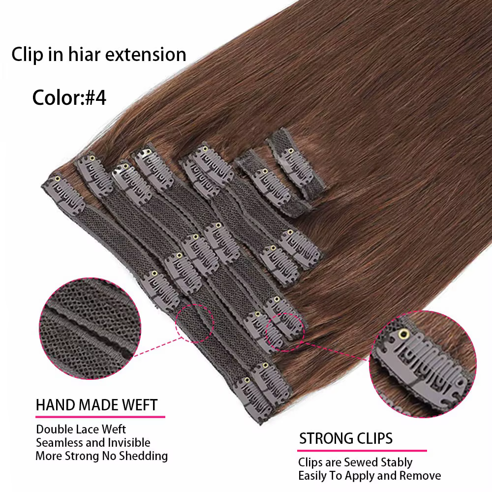 Extensions de cheveux à clipser pour femmes