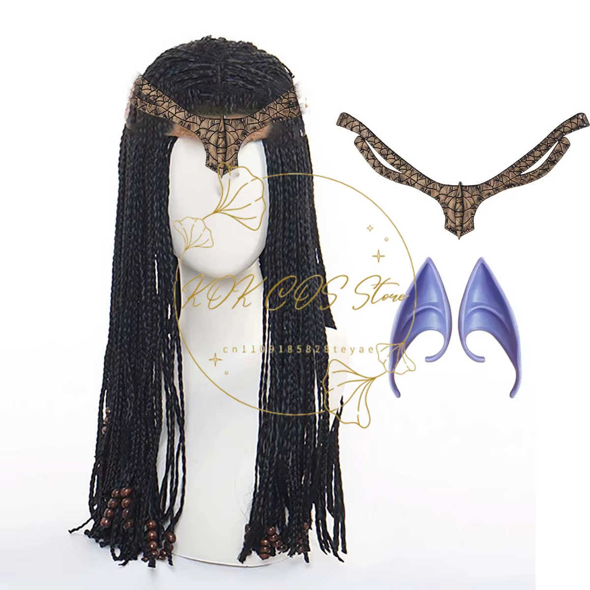 Perruque de cosplay Avatar 3 Neytiri