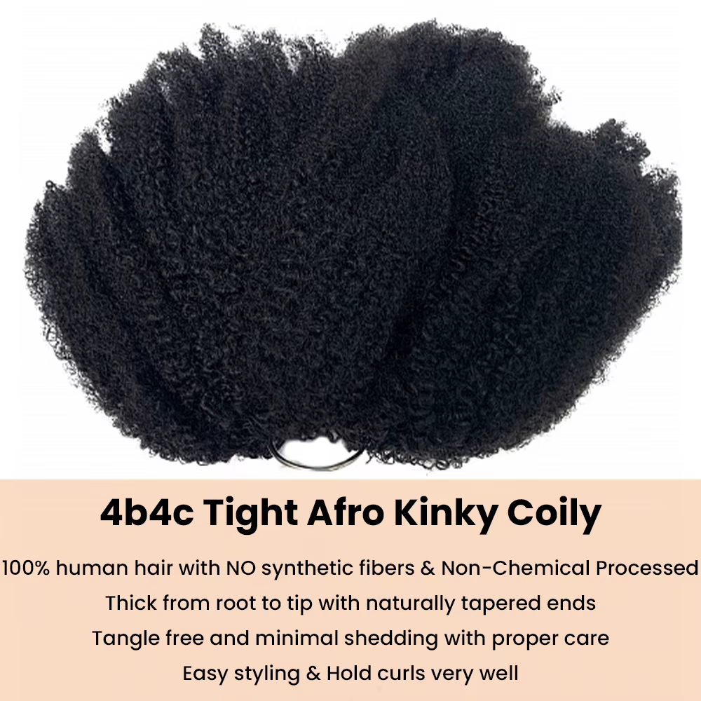 La 3ème génération Texture-Serré Afro Crépus Coily Feather Crochet Extensions de cheveux Réutilisable Mise à niveau