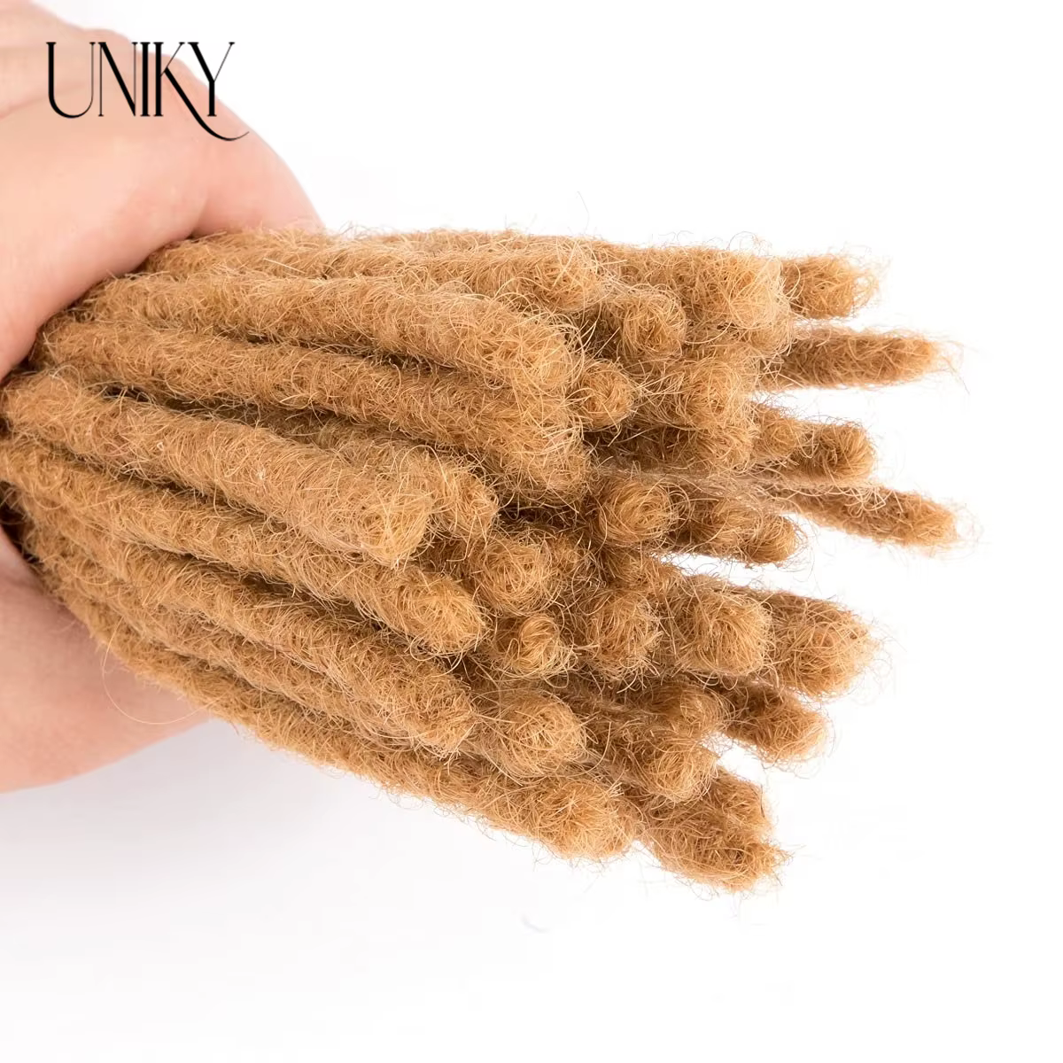 0, 4 cm d'épaisseur # 27 blond miel 100% vrais cheveux humains Dreadlock Loc Extensions pour homme/femmes peuvent être