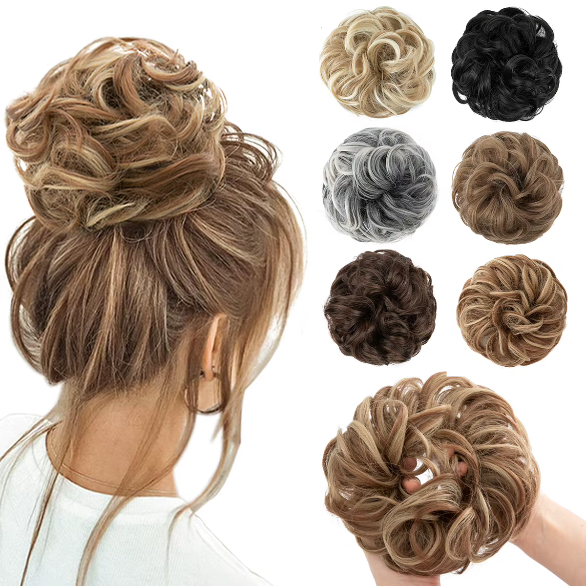 Extensions de Chignon synthétiques en désordre