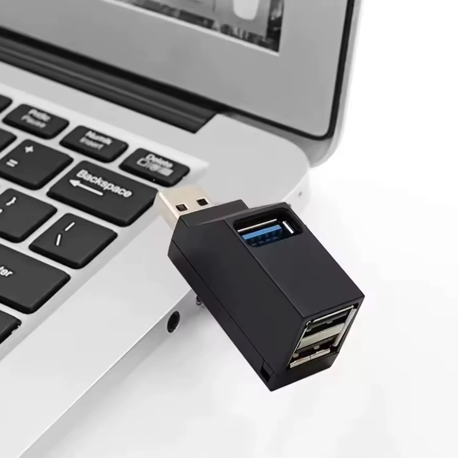 Adaptateur HUB USB 3.0, Mini boîtier répartiteur 1 à 3 ports, USB 2.0 haute vitesse pour PC portable, lecteur de carte U Disk