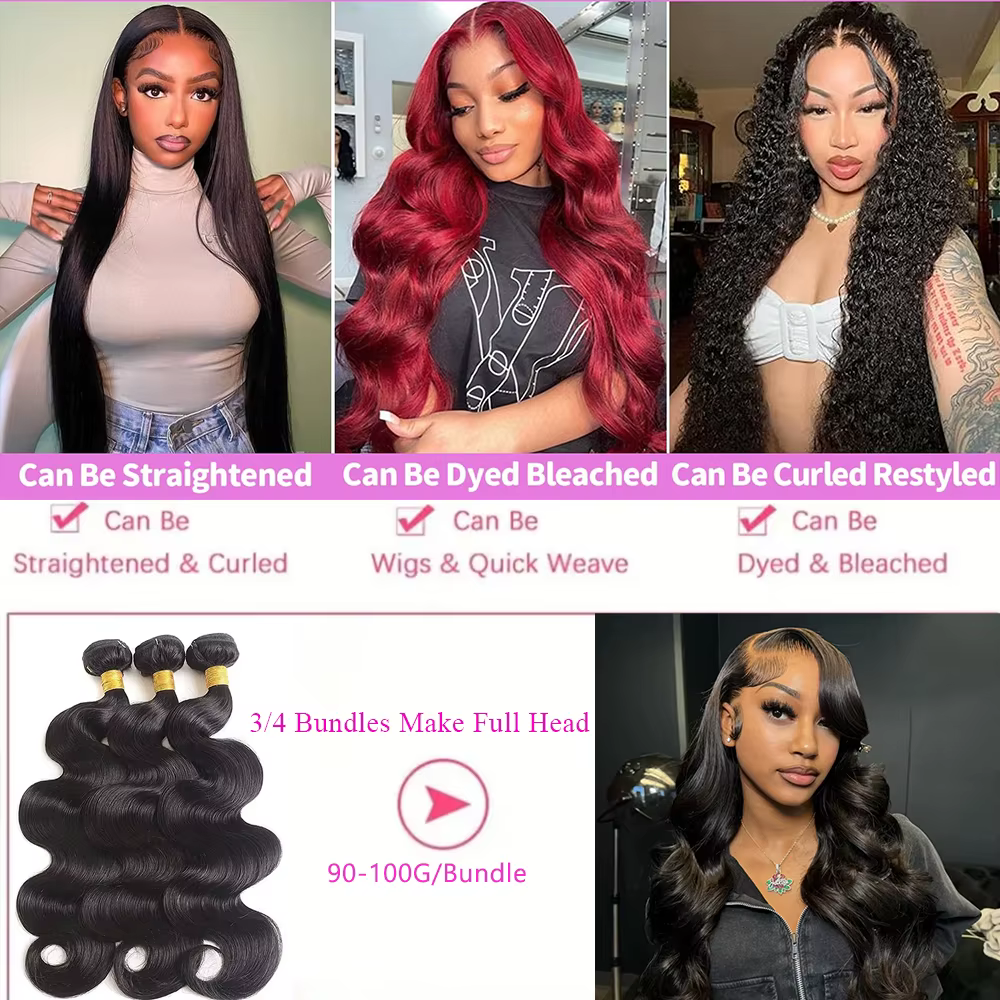 Extensions de Cheveux Humains Naturels Bruts 16A