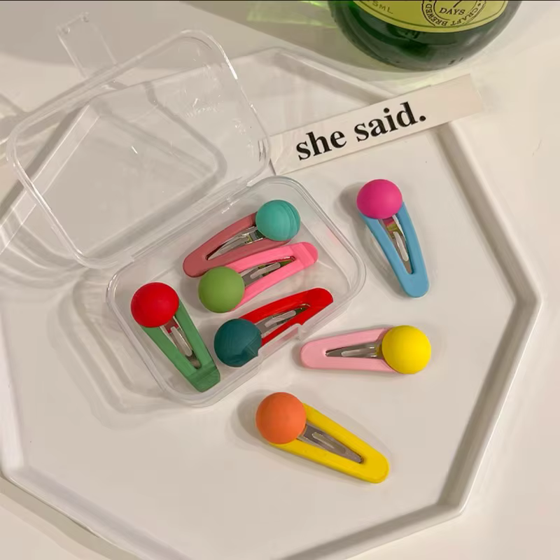 Nouvelles pinces à cheveux mignonnes et colorées en forme de haricot pour filles