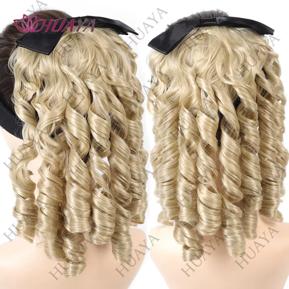 Extensions de cheveux queue de cheval longues et bouclées