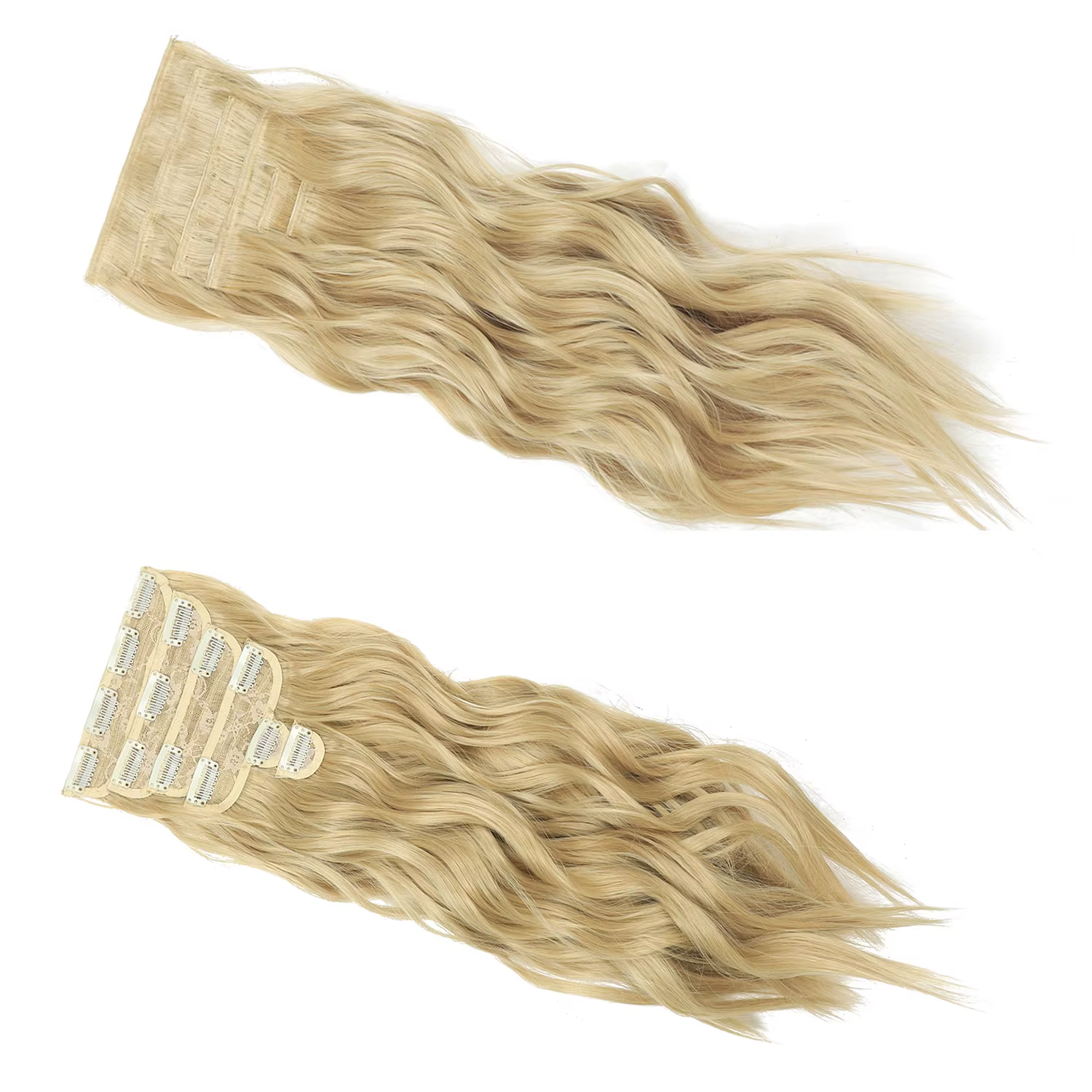 Jeedou 6 pièces 24 pouces pince à cheveux synthétiques dans l'eau Extension