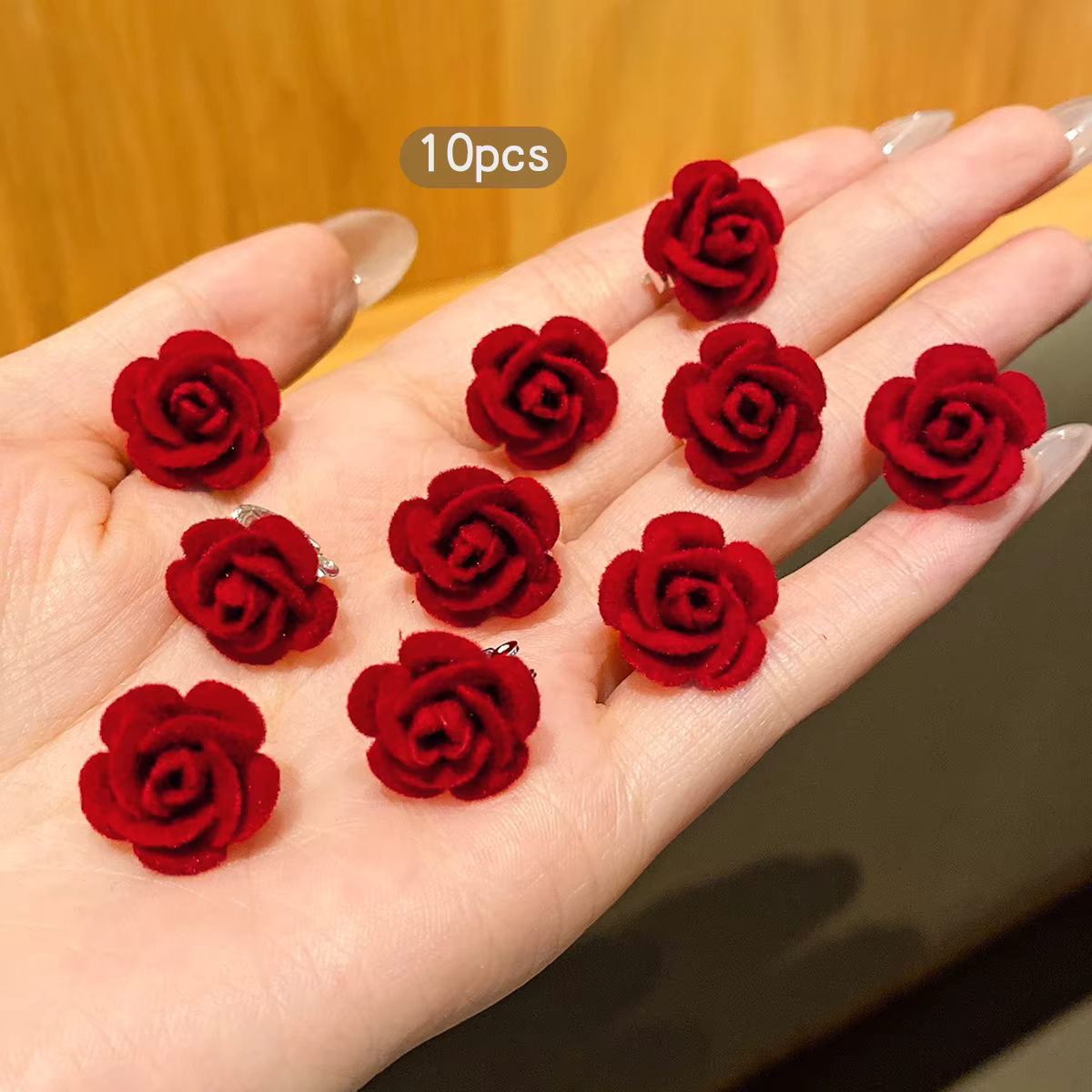 10 pinces à cheveux roses