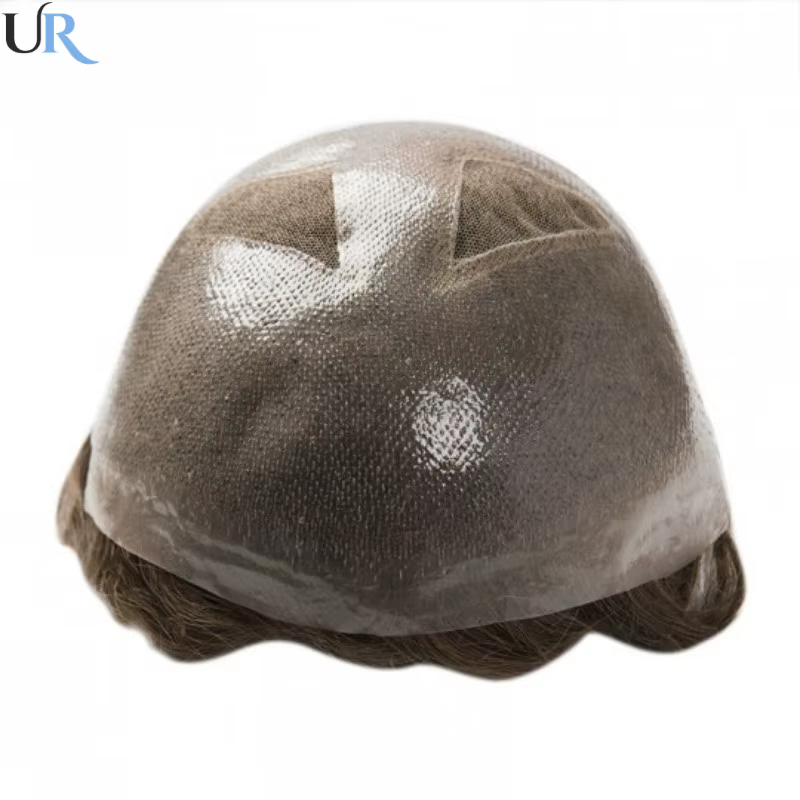 Douglas toupet perruques pour hommes respirant dentelle PU postiches mâle cheveux prothèse
