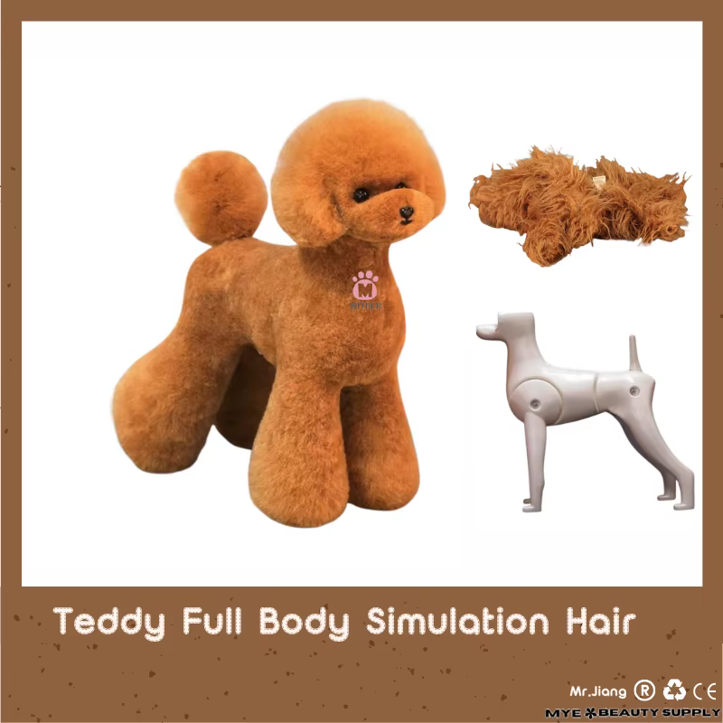 Modèle chien toilettage perruque ours en peluche corps entier Simulation fourrure