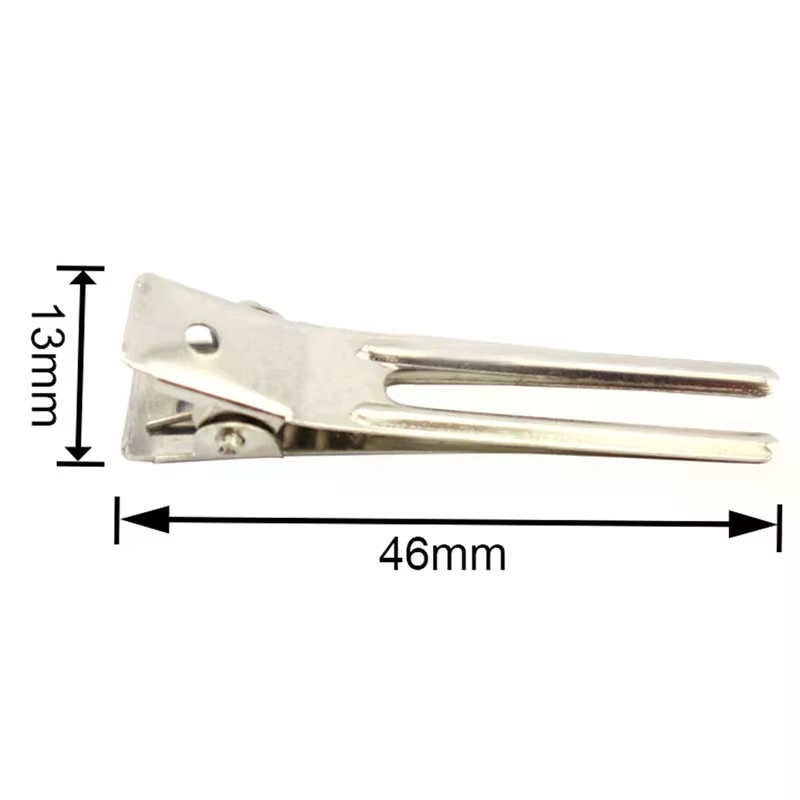 Pince à cheveux professionnelle en aluminium à bec de canard