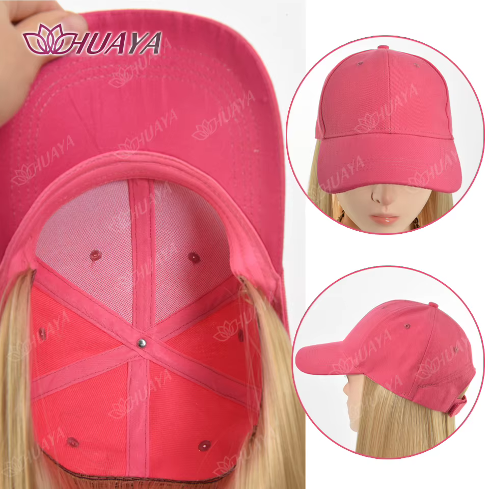 Chapeau perruques casquette avec cheveux