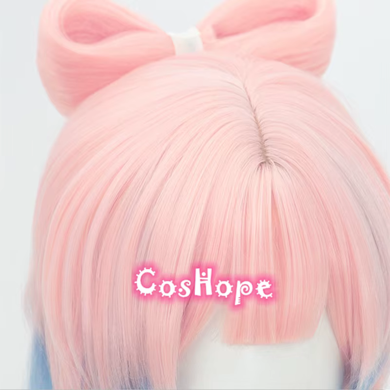 Kokomi Cosplay perruque 120 cm rose mixte bleu