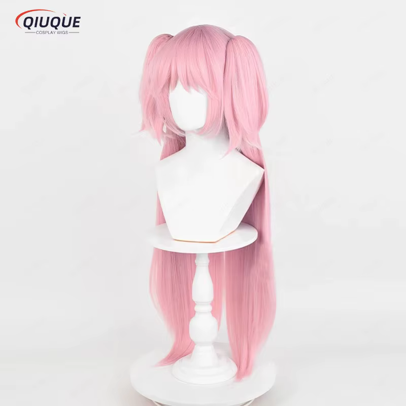 Kaname Madoka cosplay a 2 styles de perruque queue de cheval rose cheveux synthétiques résistants à la chaleur