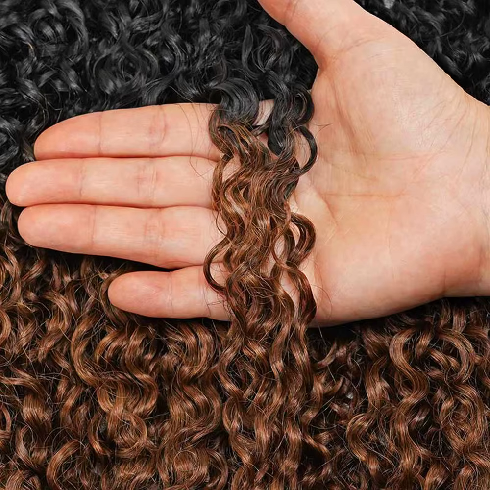 Extensions de tresses au Crochet en plumes bouclées birmans de 3e génération