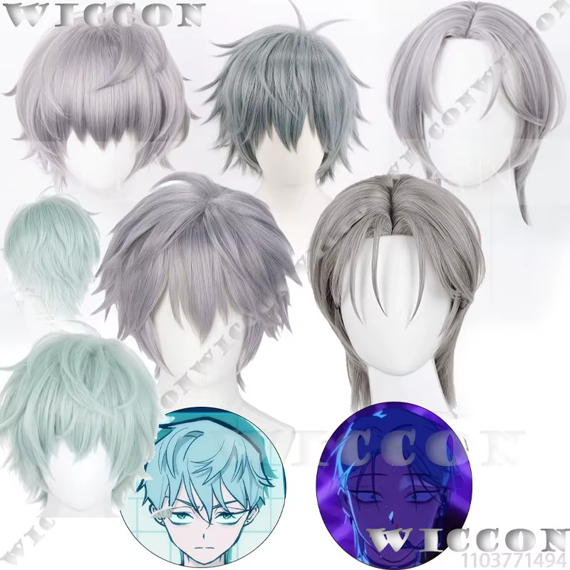 Jusqu'à l'anime Alien scène Cosplay accessoire nouvelle perruque argent gris cheveux hommes idole