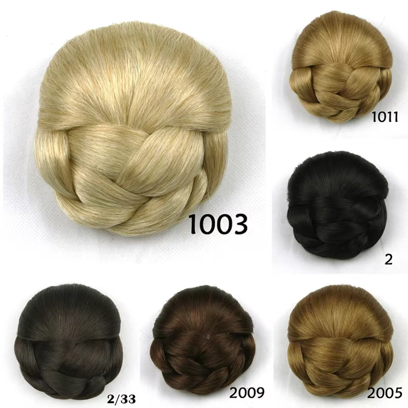 Extensions de Chignon synthétiques bouclés en désordre