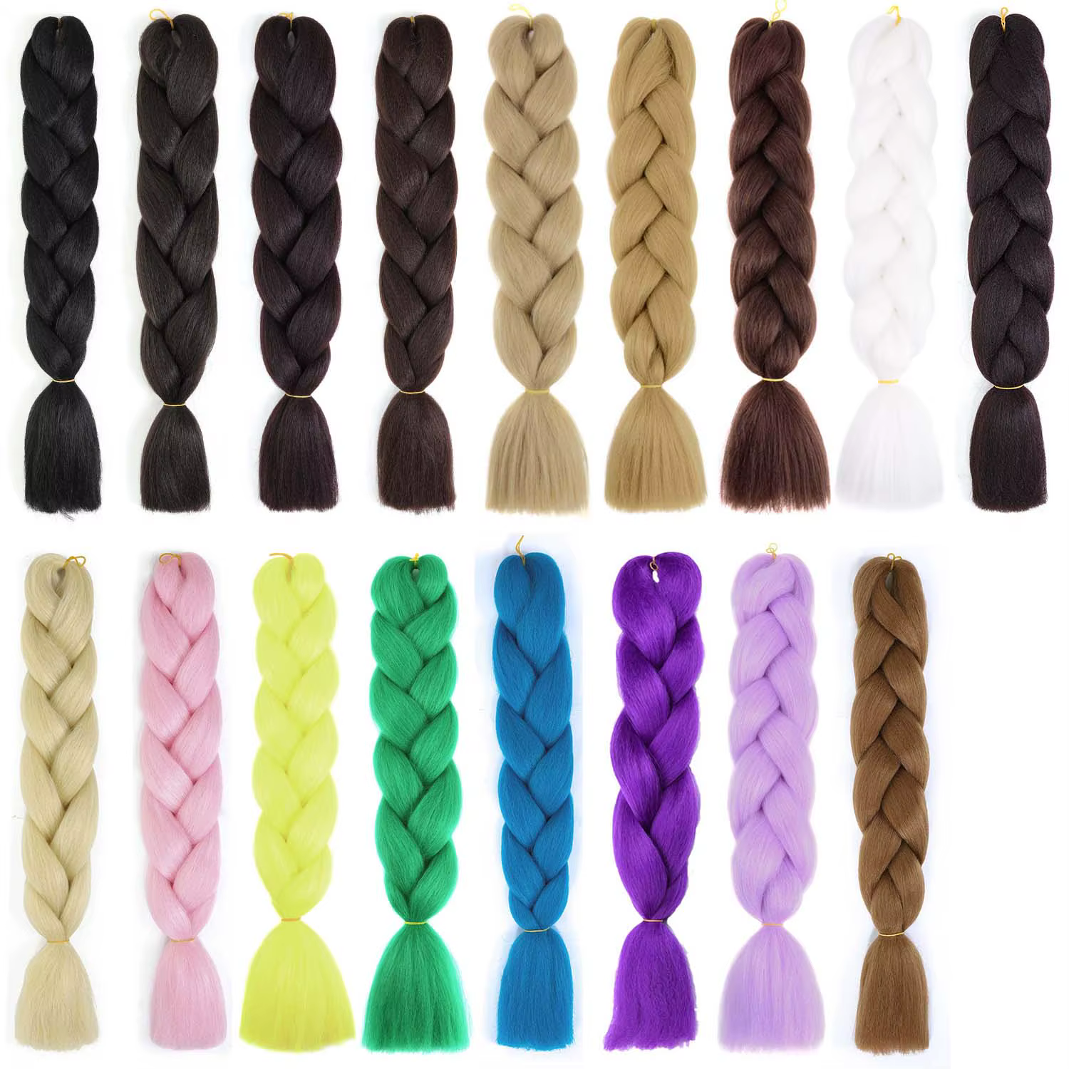 Extensions capillaires synthétiques violettes de 24 pouces