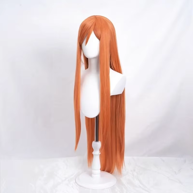 Anime eau de javel Inoue Orihime Cosplay Costume cheveux Super longs Orange bande dessinée perruques résistant à la