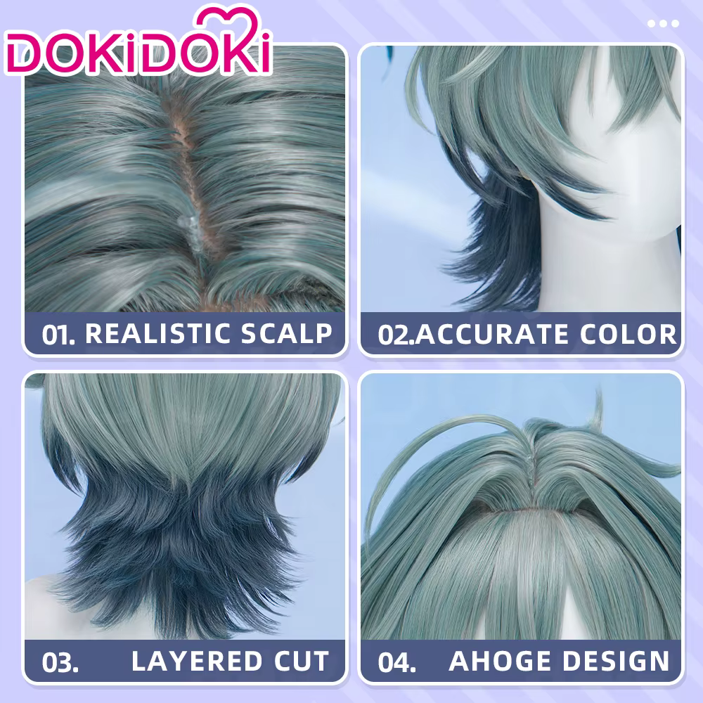 Perruque Lohen Genshin Impact DokiDoki pour homme