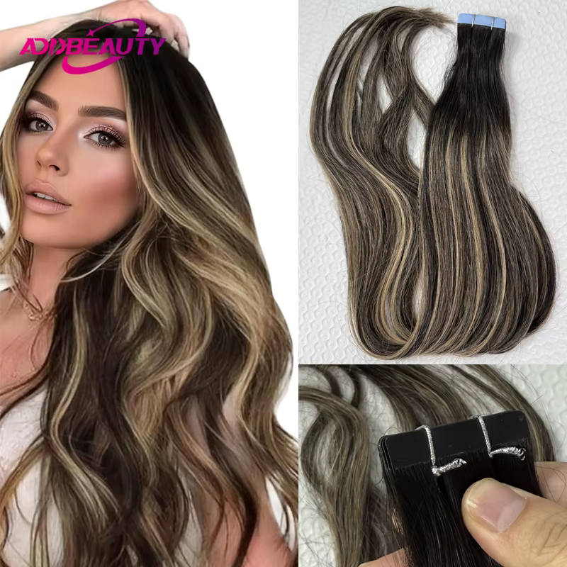 Extensions de cheveux à bandes adhésives