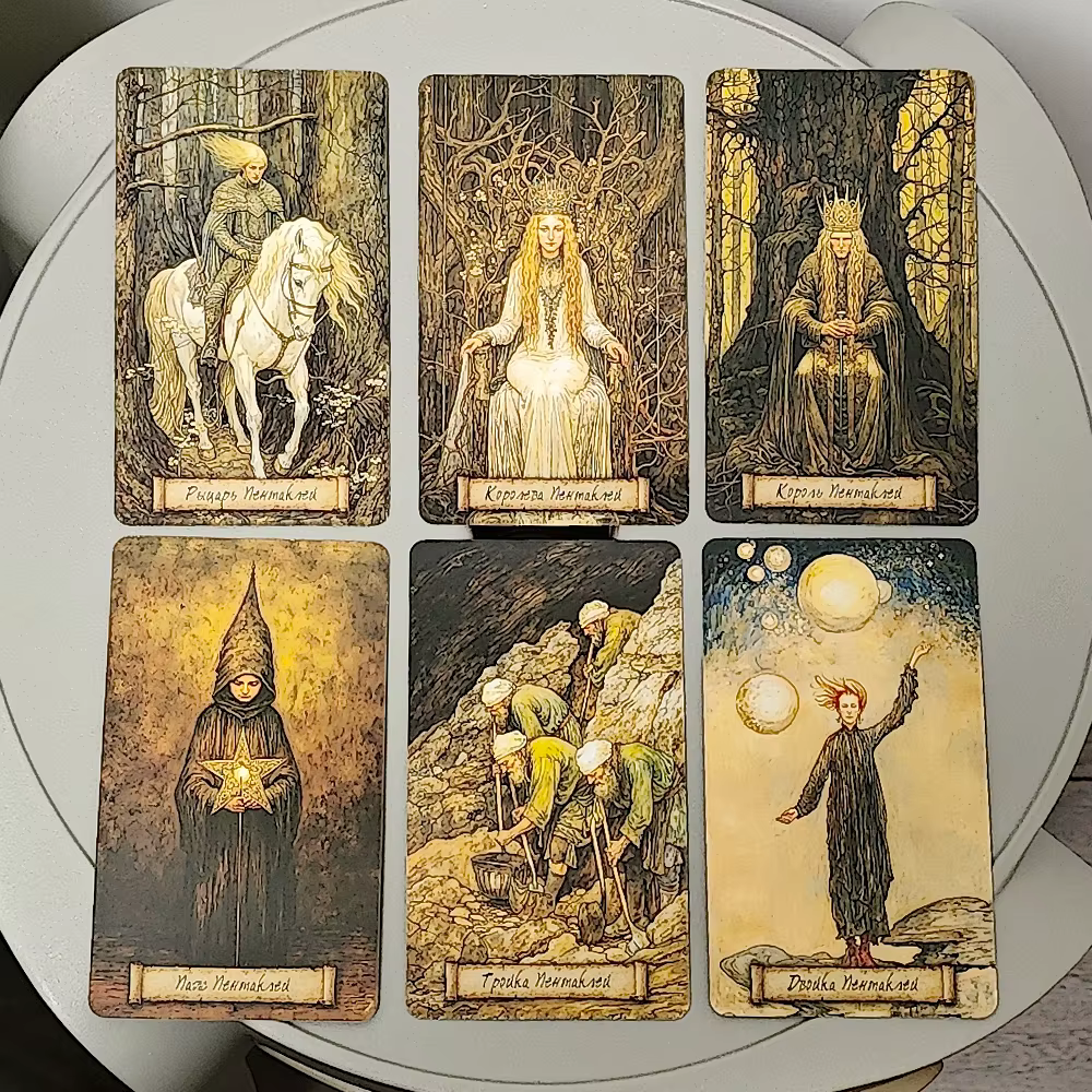 Jeu de Tarot Shadow Fates, 10.3x6cm, 78 cartes sombres, raide dans le folklore, le mythe et la sagesse de l'ombre, langue russe